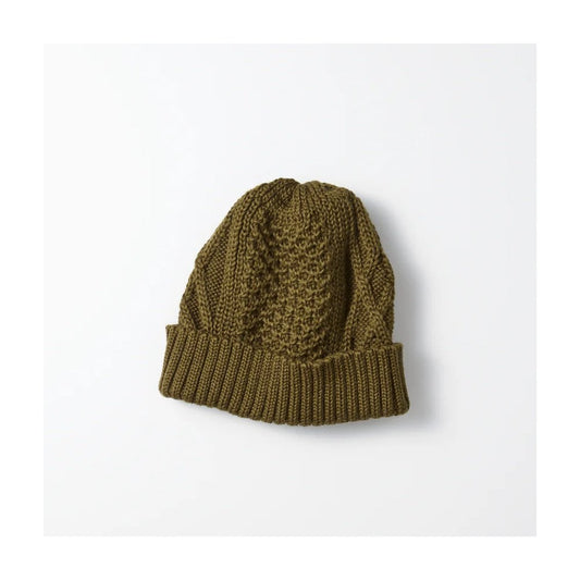 AC/W Aran Cable Watch Cap - Olive