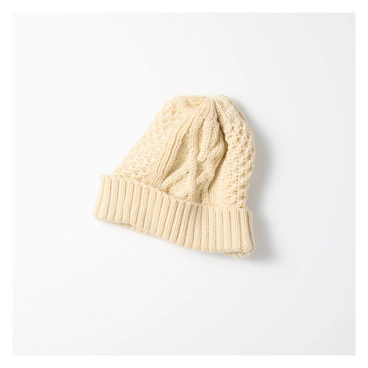 AC/W Aran Cable Watch Cap - Ivory