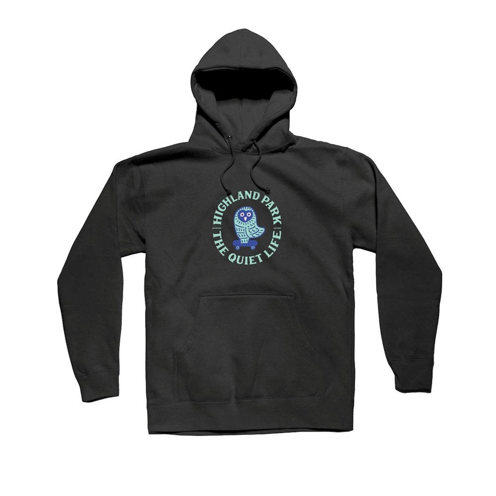 Skating Owl Hooded Sweat - Black