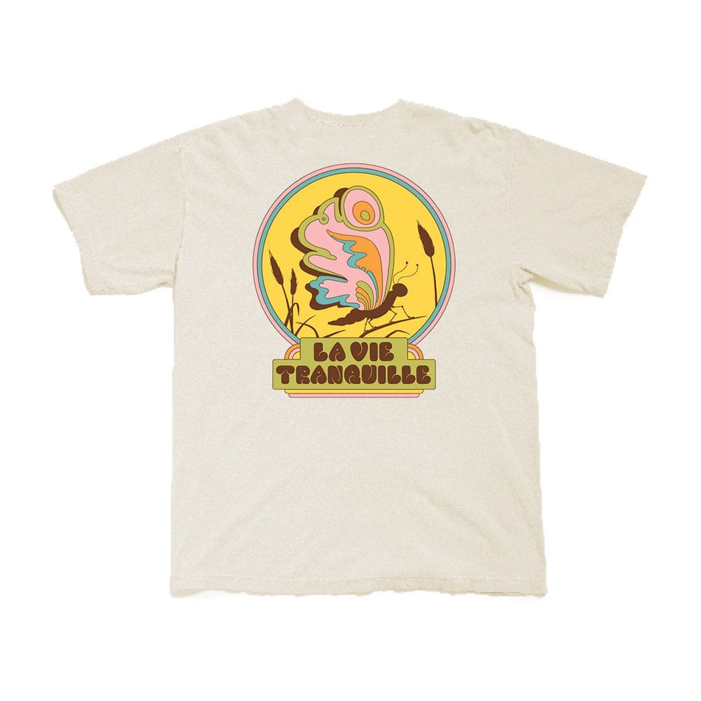 Hickson La Vie Tranquille Pigment Dyed S/S T-shirt - Cream