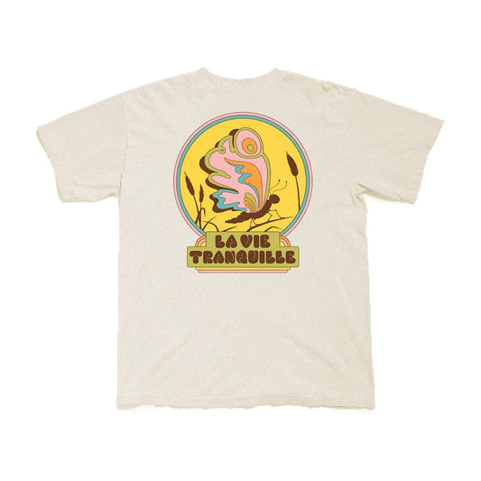 Hickson La Vie Tranquille Pigment Dyed S/S T-shirt - Cream