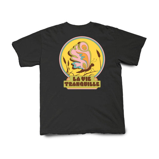 Hickson La Vie Tranquille Pigment Dyed S/S T-shirt - Black