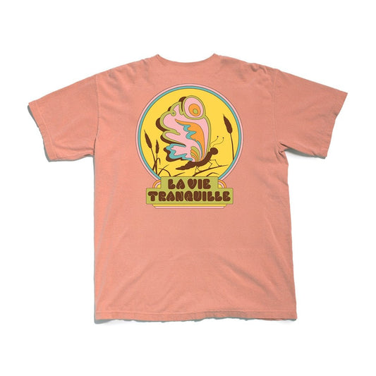 Hickson La Vie Tranquille Pigment Dyed S/S T-shirt - Peach