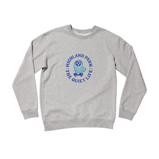Skating Owl Crew Sweat - Grey Heather