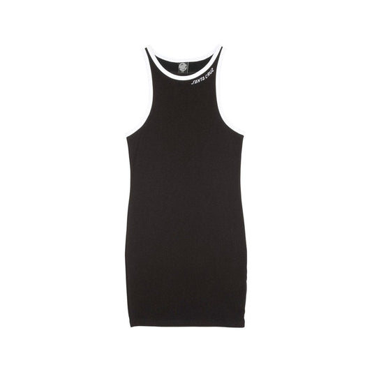 Women's Strip Racer Dress - Black / White