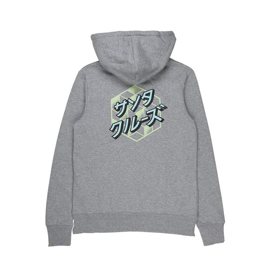 Women's Japanese Optical Dot Hood - Heather Grey