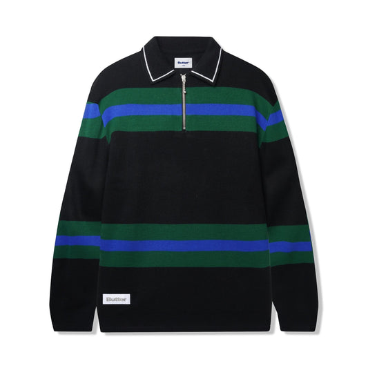 Polo Knit Sweater Black