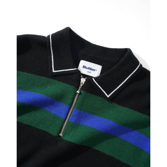 Polo Knit Sweater Black