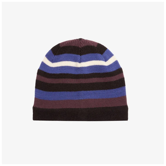 Stripe Knit Beanie - Black Multi