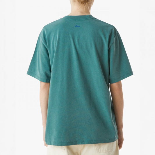 Women's Obey Sound Advice Maxine Pigment Tee - Pigment Rain Forest