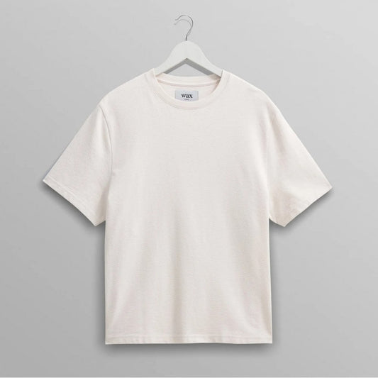 Dean - Ecru Textured Organic Cotton T-Shirt