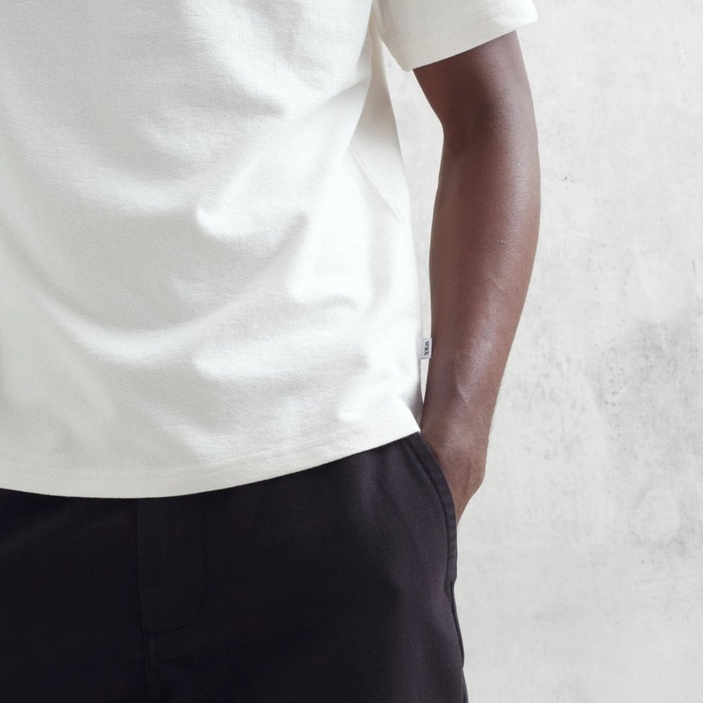 Dean - Ecru Textured Organic Cotton T-Shirt