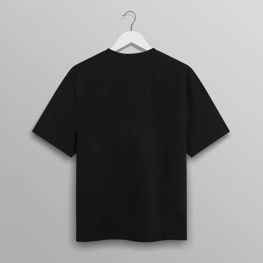 Dean Textured Organic Cotton T-Shirt - Black