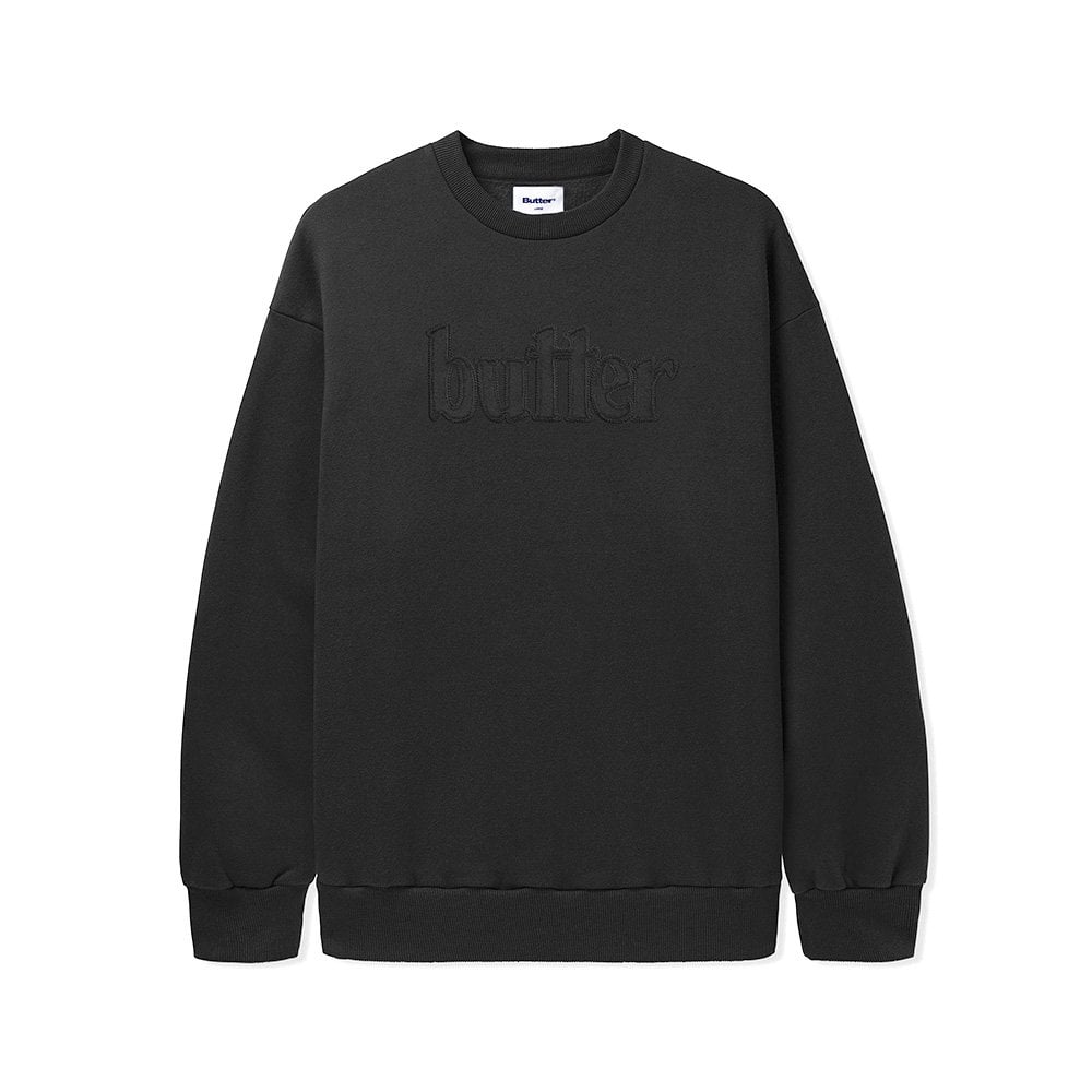 Cutout Applique Crewneck - Black