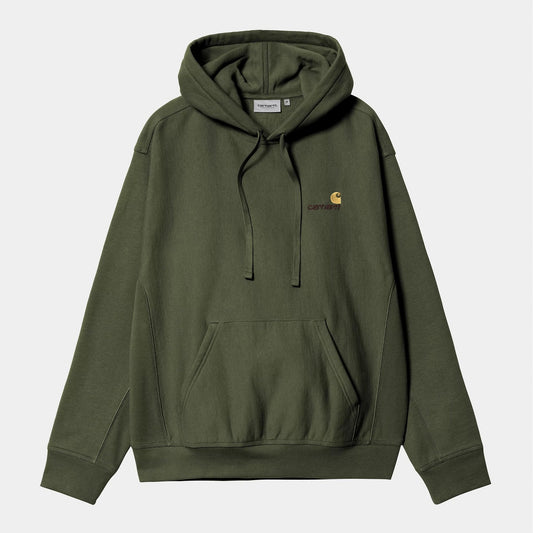 Hooded American Script Sweat - Tarragon