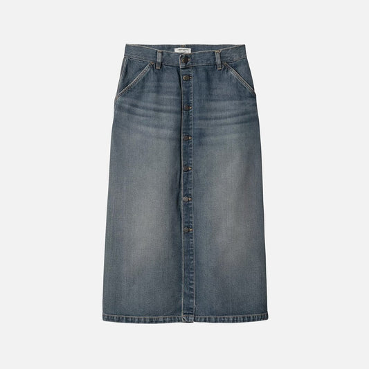 W' Marvin Skirt - Blue Worn Used Wash