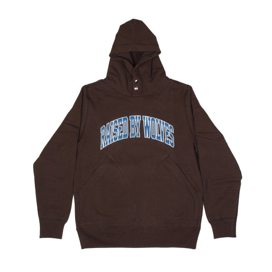 Collegiate Two-pocket Snap Hoodie - Chocolate