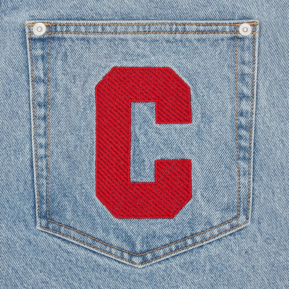 Running Dog Denim Shorts - Light Wash Blue