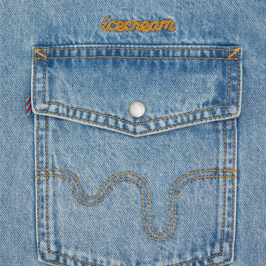 Chainstitch Light Wash Denim Shirt