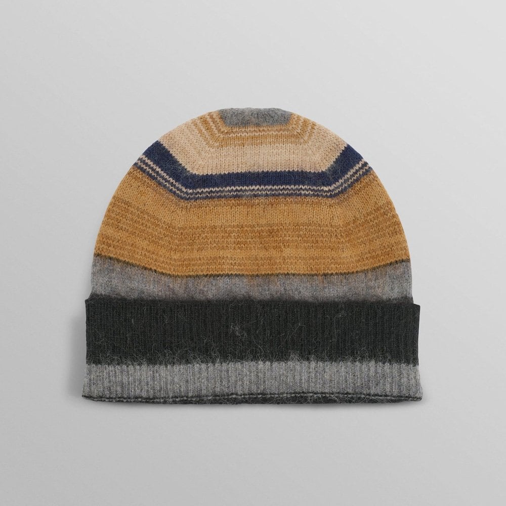 Hill Beanie Brush Stripe Black / Multi