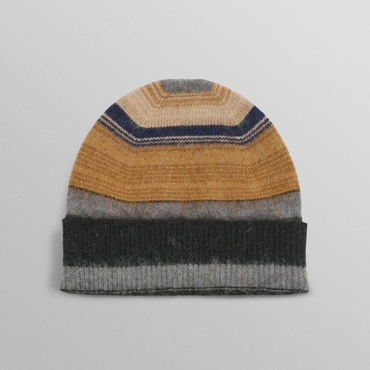 Hill Beanie Brush Stripe Black / Multi
