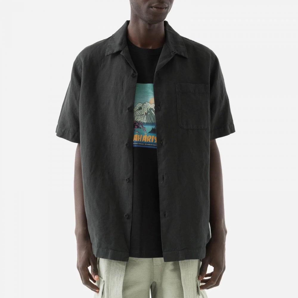 5211 Hemp Camp Collar Shirt - Black
