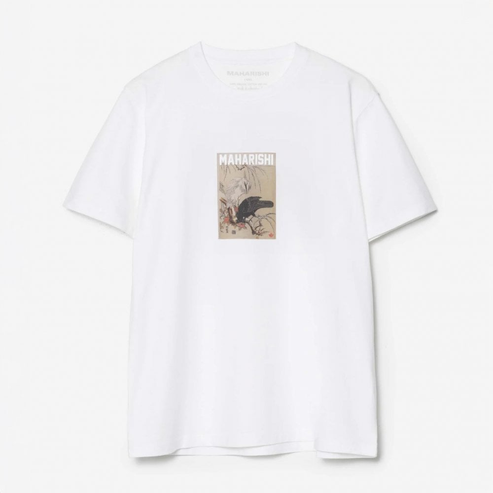 1493 Black Crow White Heron T-shirt