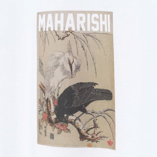 1493 Black Crow White Heron T-shirt