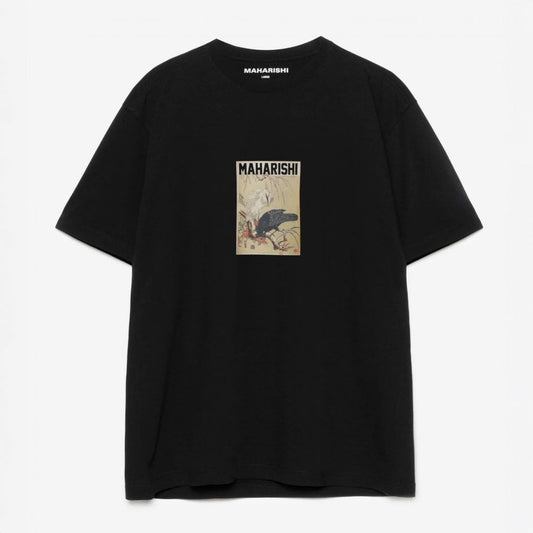 1493 Black Crow White Heron T-shirt