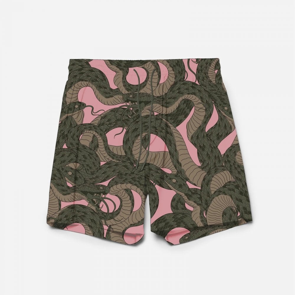 1481 Snakeskin Camo Swim Shorts - Sakura