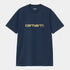 S/s Script T-shirt - Ink / Air Yellow