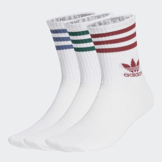 Crew Sock 3 Pairs- Preloved Ruby / Preloved Ink / Collegiate Green