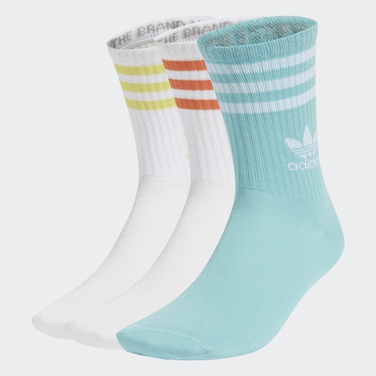 Crew Sock 3 Pairs - White / Easy Mint / White