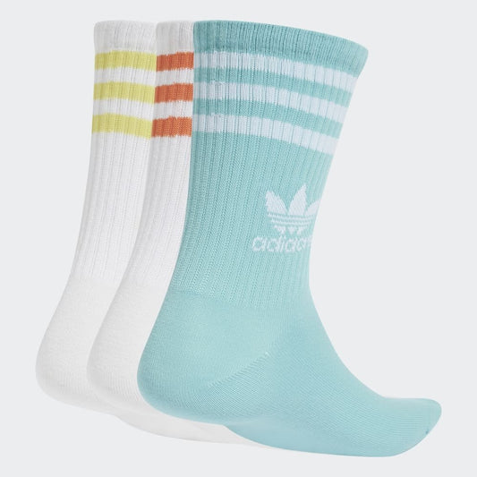 Crew Sock 3 Pairs - White / Easy Mint / White