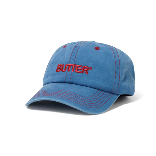 Rounded Logo 6 Panel Cap - Sky Blue