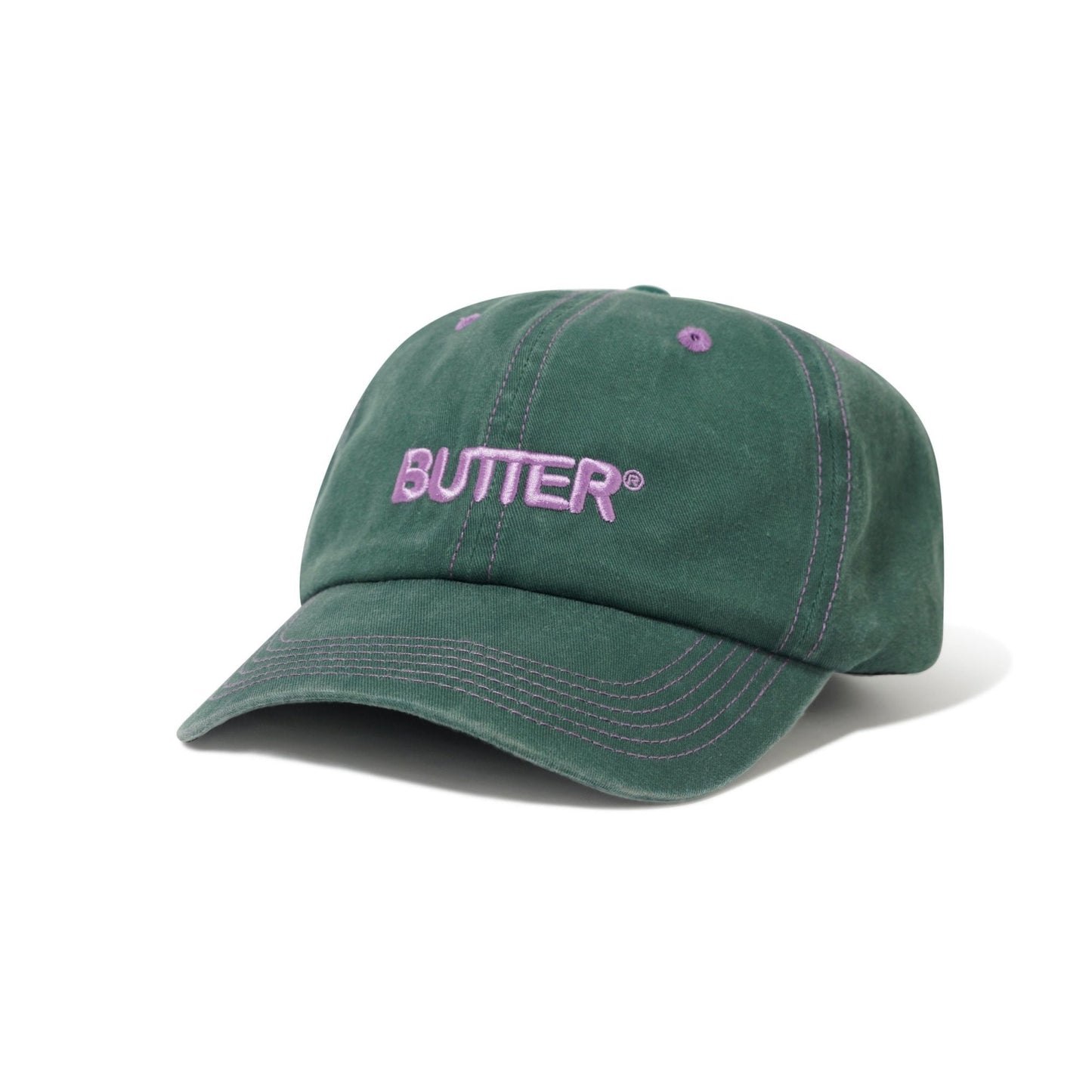 Rounded Logo 6 Panel Cap - Forest