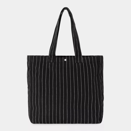 Hendry Tote, Seaton Stripe Black / Wax