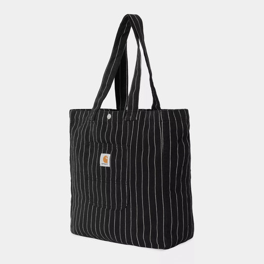 Hendry Tote, Seaton Stripe Black / Wax