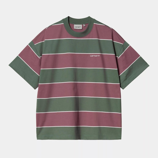 S/s Quinby T-shirt - Quinby Stripe, Silver Pine