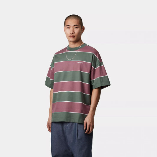 S/s Quinby T-shirt - Quinby Stripe, Silver Pine