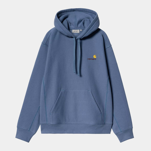 Hooded American Script Sweat - Blue Iris