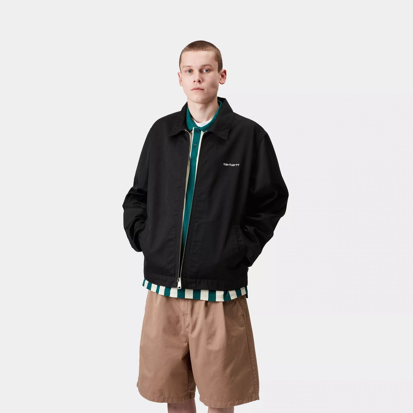 Module Script Jacket Black/ White Rinsed