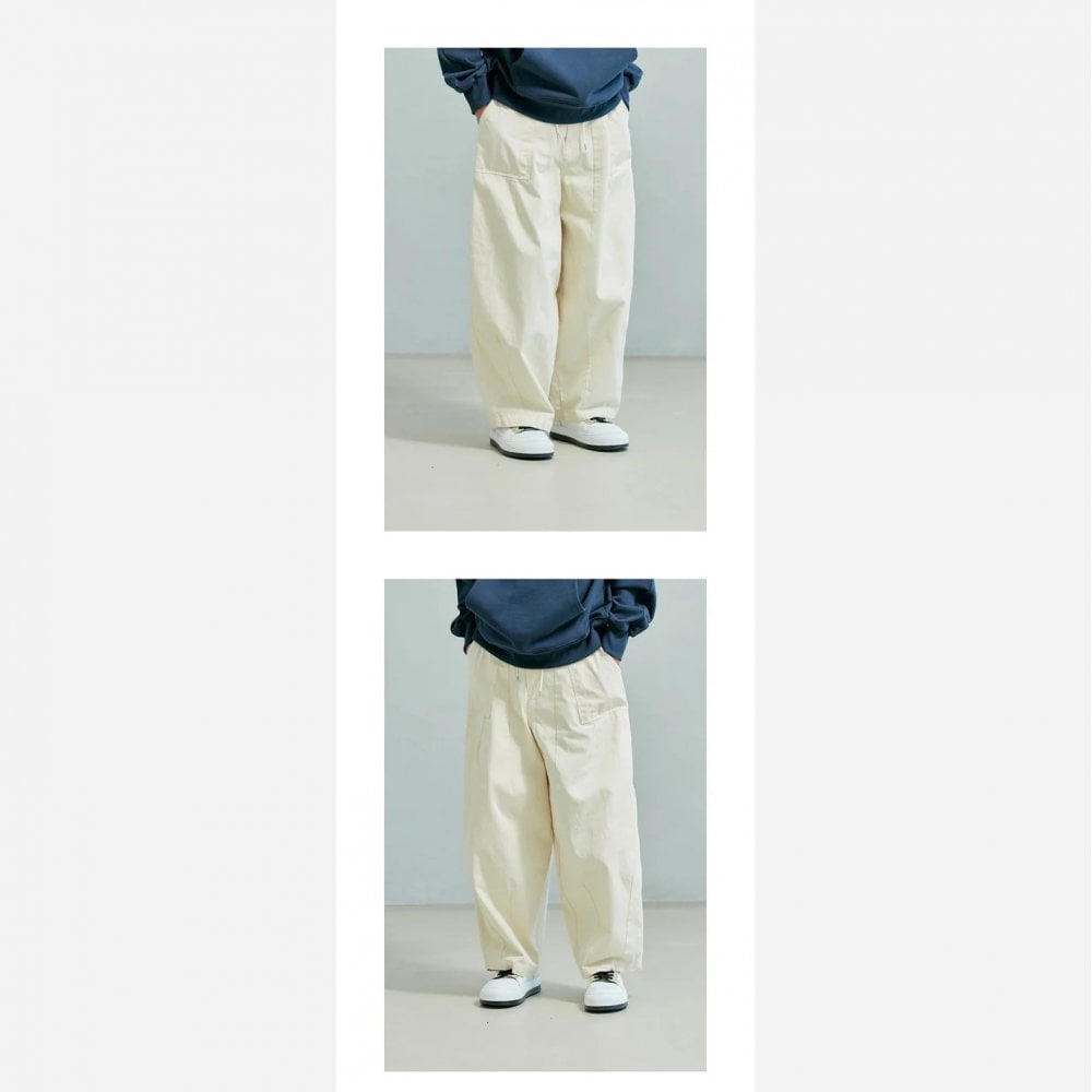 Twill Balloon Pants - Ivory
