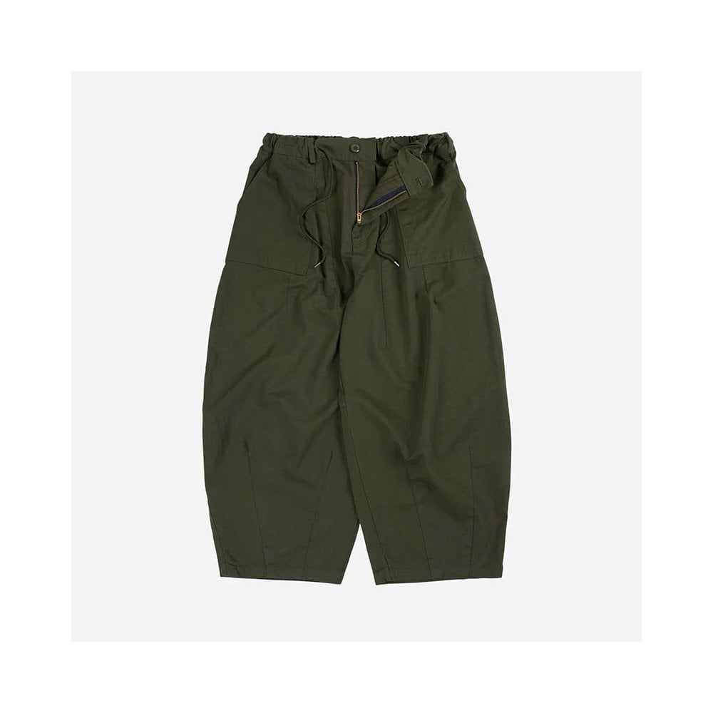 Twill Balloon Pants - Olive