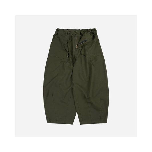 Twill Balloon Pants - Olive