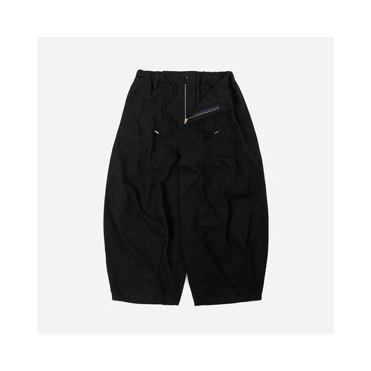 Twill Balloon Pants - Black