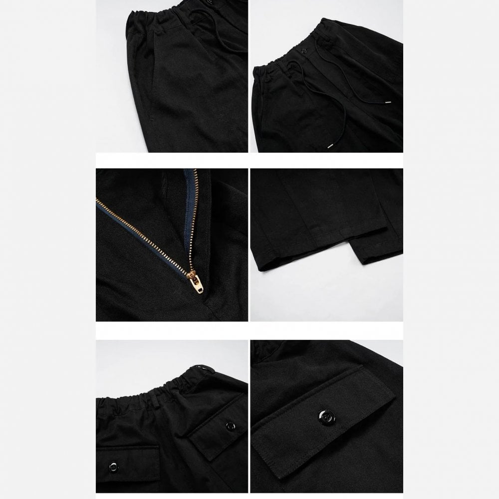 Twill Balloon Pants - Black