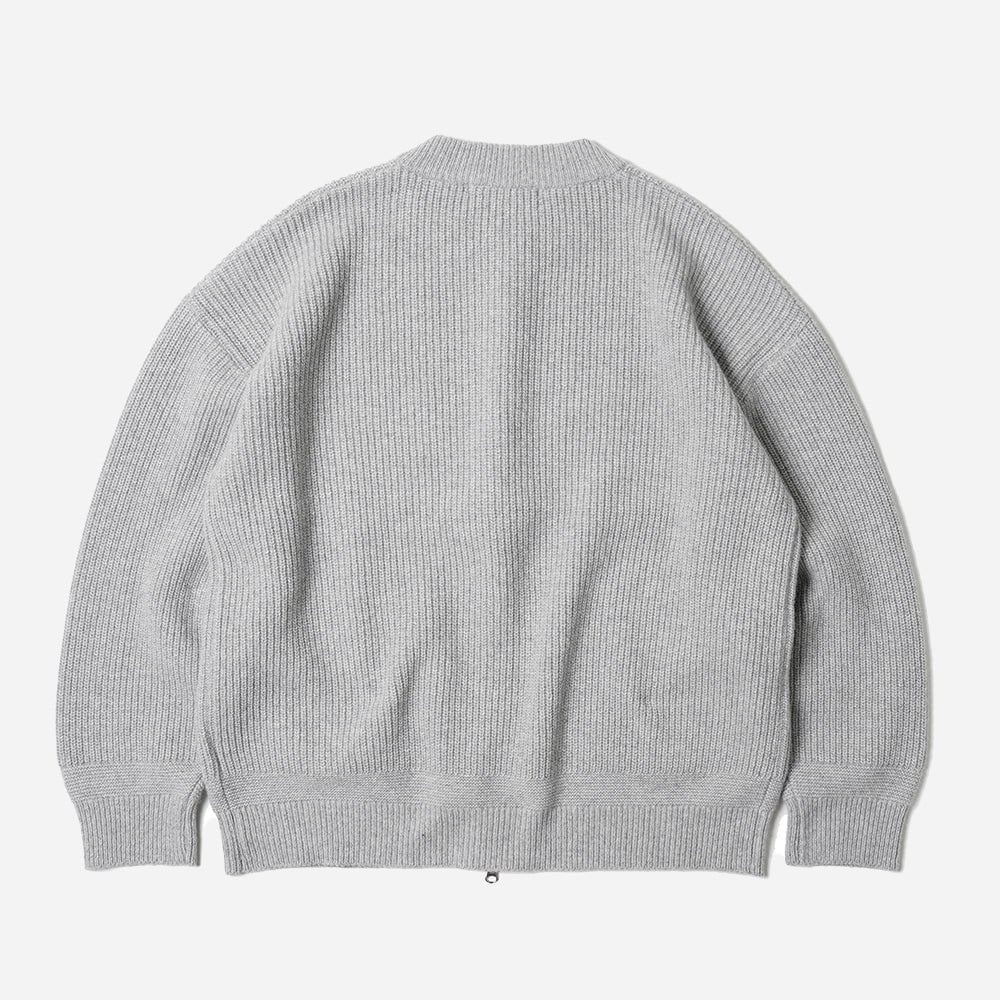 Wool Deck Zipup Cardigan Light Gray