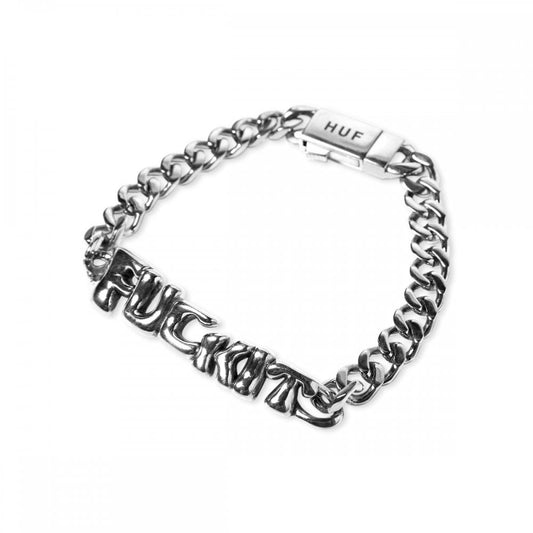 Fuck It Warped ID Bracelet, Silver
