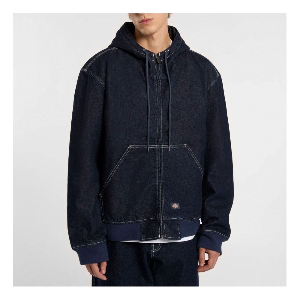 Dickies Hooded Denim Jacket - Blue Rinsed